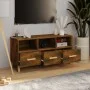 TV-Schrank aus geräuchertem Eichensperrholz, 102 x 36 x 50 cm von vidaXL, TV-Möbel - Ref: Foro24-817495, Preis: 60,50 €, Raba...