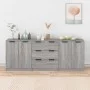 Sonoma Gray Plywood 3-Piece Sideboard by vidaXL, Sideboards - Ref: Foro24-3115786, Price: 220,16 €, Discount: %