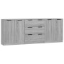 Sonoma Gray Plywood 3-Piece Sideboard by vidaXL, Sideboards - Ref: Foro24-3115786, Price: 227,10 €, Discount: %