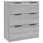 3-teiliges Sideboard aus grauem Sonoma-Sperrholz von vidaXL, Sideboards - Ref: Foro24-3115786, Preis: 227,10 €, Rabatt: %