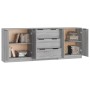 3-teiliges Sideboard aus grauem Sonoma-Sperrholz von vidaXL, Sideboards - Ref: Foro24-3115786, Preis: 227,10 €, Rabatt: %