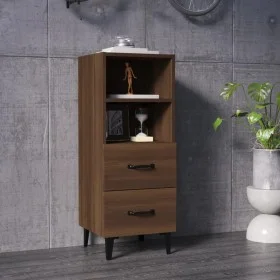 Sideboard aus braunem Eichensperrholz, 34,5 x 34 x 90 cm von vidaXL, Sideboards - Ref: Foro24-817419, Preis: 60,03 €, Rabatt: %