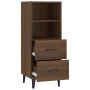 Aparador madera contrachapada marrón roble 34,5x34x90 cm de vidaXL, Aparadores - Ref: Foro24-817419, Precio: 61,07 €, Descuen...