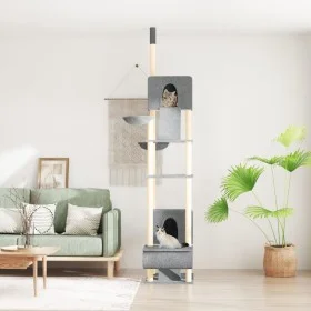Cat scratching post floor to ceiling light gray 277-303 cm by vidaXL, Cat furniture - Ref: Foro24-171613, Price: 100,10 €, Di...