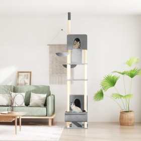 Kratzbaum für Katzen, vom Boden bis zur Decke, hellgrau, 277–303 cm von vidaXL, Katzenmöbel - Ref: Foro24-171613, Preis: 98,3...