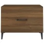 Coffee tables with metal legs 2 units brown oak 50x50x40 cm by vidaXL, Coffee table - Ref: Foro24-817542, Price: 64,99 €, Dis...