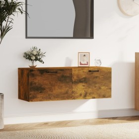 Smoked oak plywood wall cabinet 100x36.5x35 cm by vidaXL, Lockers and storage cabinets - Ref: Foro24-817612, Price: 51,51 €, ...