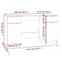 Schreibtisch aus geräuchertem Eichensperrholz mit Beistellschrank von vidaXL, Schreibtische - Ref: Foro24-3115913, Preis: 136...
