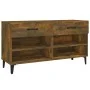 Mueble zapatero madera contrachapada roble ahumado 102x35x55 cm de vidaXL, Zapateros y organizadores de calzado - Ref: Foro24...