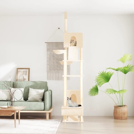 Katzenkratzbaum vom Boden bis zur Decke cremefarben 277-303 cm von vidaXL, Katzenmöbel - Ref: Foro24-171612, Preis: 130,23 €,...