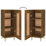 Engineered wood smoked oak sideboard 34.5x34x90 cm by vidaXL, Sideboards - Ref: Foro24-817432, Price: 46,74 €, Discount: %
