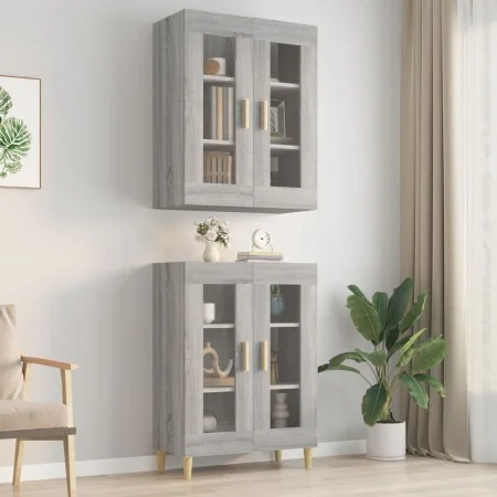 Sonoma gray hanging wall cabinet 69.5x34x90 cm by vidaXL, Sideboards - Ref: Foro24-817388, Price: 86,85 €, Discount: %