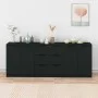 3-teiliges Sideboard aus schwarzem Sperrholz von vidaXL, Sideboards - Ref: Foro24-3115781, Preis: 190,13 €, Rabatt: %