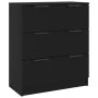 3-teiliges Sideboard aus schwarzem Sperrholz von vidaXL, Sideboards - Ref: Foro24-3115781, Preis: 190,13 €, Rabatt: %