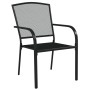 Juego de comedor de jardín 5 piezas acero gris antracita