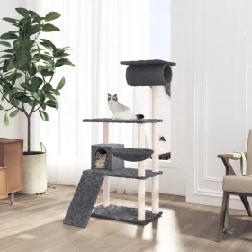 Cat scratching post with dark gray sisal posts 131 cm by vidaXL, Cat furniture - Ref: Foro24-171605, Price: 59,57 €, Discount: %