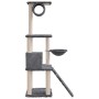 Katzenkratzbaum mit dunkelgrauen Sisalstämmen, 131 cm von vidaXL, Katzenmöbel - Ref: Foro24-171605, Preis: 60,48 €, Rabatt: %
