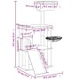 Katzenkratzbaum mit dunkelgrauen Sisalstämmen, 131 cm von vidaXL, Katzenmöbel - Ref: Foro24-171605, Preis: 60,48 €, Rabatt: %