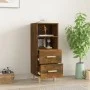 Sideboard aus geräuchertem Eichensperrholz, 34,5 x 34 x 90 cm von vidaXL, Sideboards - Ref: Foro24-817414, Preis: 46,86 €, Ra...