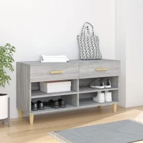 Sonoma grau Sperrholz Schuhschrank 102x35x55 cm von vidaXL, Schuhregale und Schuhorganisatoren - Ref: Foro24-817568, Preis: 5...