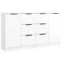 Sideboards 2 units glossy white plywood 60x30x70 cm by vidaXL, Sideboards - Ref: Foro24-3115792, Price: 169,40 €, Discount: %