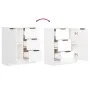 Sideboards 2 units glossy white plywood 60x30x70 cm by vidaXL, Sideboards - Ref: Foro24-3115792, Price: 169,40 €, Discount: %