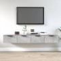 Hängeschränke 2 Stück Beton grau Sperrholz 68x30x20 cm von vidaXL, Regale und Regale - Ref: Foro24-3115895, Preis: 70,99 €, R...