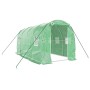 Invernadero con estructura de acero verde 8 m² 4x2x2 m