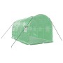 Invernadero con estructura de acero verde 8 m² 4x2x2 m