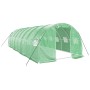 Invernadero con estructura de acero verde 24 m² 8x3x2 m