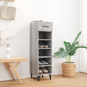 Mueble zapatero madera contrachapada gris Sonoma 30x35x105 cm by vidaXL, Shoe racks and shoe organizers - Ref: Foro24-817565,...