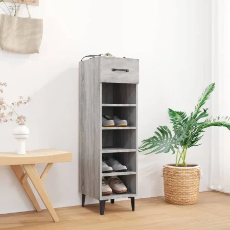 Mueble zapatero madera contrachapada gris Sonoma 30x35x105 cm by vidaXL, Shoe racks and shoe organizers - Ref: Foro24-817565,...