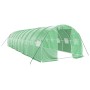 Invernadero con estructura de acero verde 30 m² 10x3x2 m