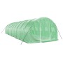 Invernadero con estructura de acero verde 30 m² 10x3x2 m
