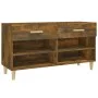 Mueble zapatero madera contrachapada roble ahumado 102x35x55 cm by vidaXL, Shoe racks and shoe organizers - Ref: Foro24-81756...