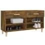 Mueble zapatero madera contrachapada roble ahumado 102x35x55 cm by vidaXL, Shoe racks and shoe organizers - Ref: Foro24-81756...