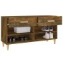 Mueble zapatero madera contrachapada roble ahumado 102x35x55 cm by vidaXL, Shoe racks and shoe organizers - Ref: Foro24-81756...