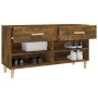 Schuhschrank aus geräucherter Eichen-Sperrholzplatte, 102x35x55 cm. von vidaXL, Schuhregale und Schuhorganisatoren - Ref: For...