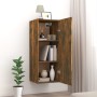 Armario de pared contrachapada roble ahumado 34,5x34x90 cm de vidaXL, Estantes y estanterías - Ref: Foro24-817438, Precio: 44...