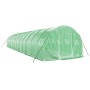 Invernadero con estructura de acero verde 36 m² 12x3x2 m