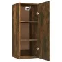 Smoked oak plywood wall cabinet 34.5x34x90 cm by vidaXL, Shelves and shelves - Ref: Foro24-817438, Price: 44,39 €, Discount: %