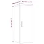 Smoked oak plywood wall cabinet 34.5x34x90 cm by vidaXL, Shelves and shelves - Ref: Foro24-817438, Price: 44,39 €, Discount: %