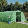 Invernadero con estructura de acero verde 42 m² 14x3x2 m