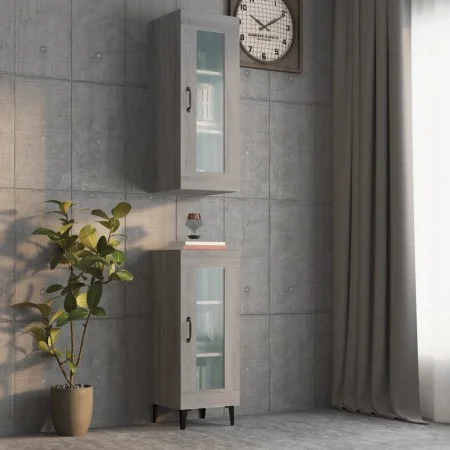 Armario de pared colgante gris Sonoma 34,5x34x90 cm de vidaXL, Aparadores - Ref: Foro24-817448, Precio: 51,97 €, Descuento: %
