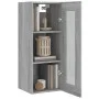 Armario de pared colgante gris Sonoma 34,5x34x90 cm de vidaXL, Aparadores - Ref: Foro24-817448, Precio: 51,97 €, Descuento: %