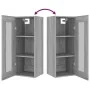 Armario de pared colgante gris Sonoma 34,5x34x90 cm de vidaXL, Aparadores - Ref: Foro24-817448, Precio: 51,97 €, Descuento: %
