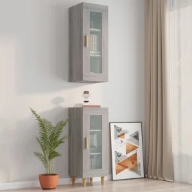 Armario de pared colgante gris Sonoma 34,5x34x90 cm de vidaXL, Aparadores - Ref: Foro24-817445, Precio: 57,91 €, Descuento: %