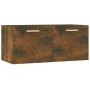 Smoked oak engineered wood wall cabinet 80x35x36.5 cm by vidaXL, Shelves and shelves - Ref: Foro24-817603, Price: 39,12 €, Di...