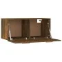 Wandschrank aus geräuchertem Eichenholzwerkstoff, 80 x 35 x 36,5 cm von vidaXL, Regale und Regale - Ref: Foro24-817603, Preis...
