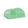 Invernadero con estructura de acero verde 16 m² 4x4x2 m
